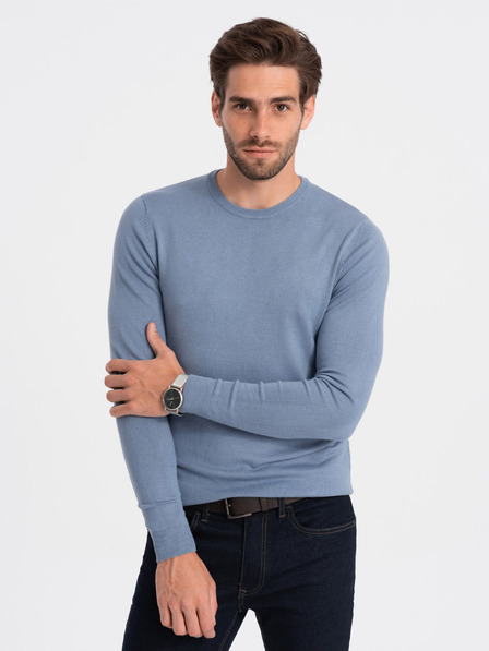 Ombre Clothing Světle modrý pánský svetr Ombre Clothing