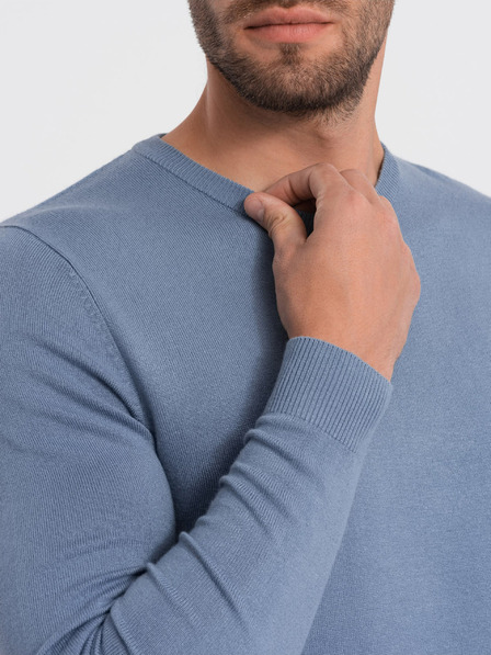 Ombre Clothing Světle modrý pánský svetr Ombre Clothing