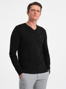 Ombre Clothing Černý pánský svetr Ombre Clothing