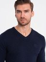 Ombre Clothing Tmavě modrý pánský svetr Ombre Clothing