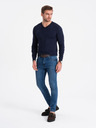 Ombre Clothing Tmavě modrý pánský svetr Ombre Clothing