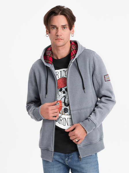 Ombre Clothing Šedá pánská mikina Ombre Clothing