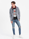 Ombre Clothing Šedá pánská mikina Ombre Clothing