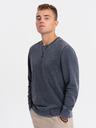 Ombre Clothing Tmavě modrá pánská mikina Ombre Clothing