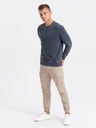Ombre Clothing Tmavě modrá pánská mikina Ombre Clothing