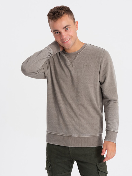 Ombre Clothing Béžová pánská mikina Ombre Clothing