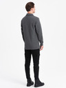 Ombre Clothing Šedá pánská basic mikina s límečkem Ombre Clothing