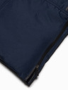 Ombre Clothing Tmavě modrá pánská zimní bunda s umělým kožíškem Ombre Clothing Alaskan
