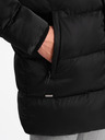 Ombre Clothing Černý pánský zimní prošívaný kabát Ombre Clothing