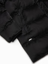 Ombre Clothing Černý pánský zimní prošívaný kabát Ombre Clothing