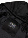 Ombre Clothing Černý pánský zimní prošívaný kabát Ombre Clothing