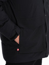 Ombre Clothing Černá pánská prošívaná zimní bunda s kapucí Ombre Clothing