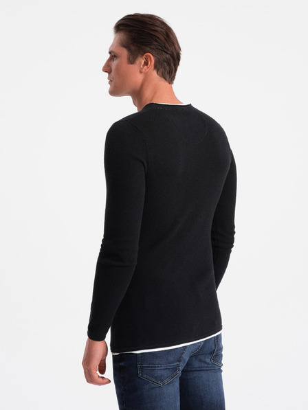 Ombre Clothing Černý pánský svetr Ombre Clothing
