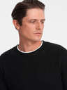 Ombre Clothing Černý pánský svetr Ombre Clothing