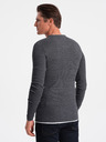 Ombre Clothing Tmavě šedý pánský svetr Ombre Clothing