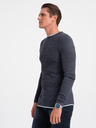 Ombre Clothing Tmavě modrý pánský svetr Ombre Clothing
