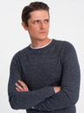 Ombre Clothing Tmavě modrý pánský svetr Ombre Clothing