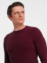 Ombre Clothing Vínový pánský svetr Ombre Clothing