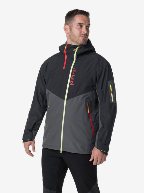 Kilpi Černo-šedá pánská sportovní bunda Kilpi Metrix-M