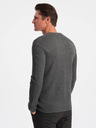 Ombre Clothing Šedý pánský kardigan s kapsami Ombre Clothing