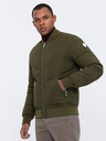 Ombre Clothing Khaki pánský prošívaný bomber Ombre Clothing