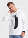 Ombre Clothing Bílá pánská mikina s potiskem Ombre Clothing