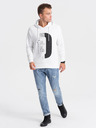 Ombre Clothing Bílá pánská mikina s potiskem Ombre Clothing