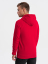 Ombre Clothing Červená pánská mikina s potiskem Ombre Clothing