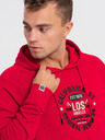 Ombre Clothing Červená pánská mikina s potiskem Ombre Clothing