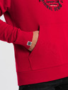 Ombre Clothing Červená pánská mikina s potiskem Ombre Clothing