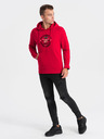 Ombre Clothing Červená pánská mikina s potiskem Ombre Clothing