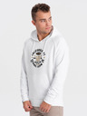 Ombre Clothing Bílá pánská mikina s potiskem Ombre Clothing