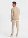 Ombre Clothing Béžová pánská mikina s potiskem Ombre Clothing