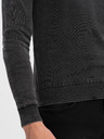 Ombre Clothing Černý pánský basic svetr s véčkovým výstřihem Ombre Clothing
