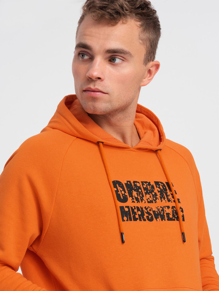 Ombre Clothing Oranžová pánská mikina Ombre Clothing