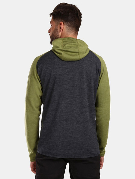 Kilpi Zeleno-šedý pánský svetr z Merino vlny Kilpi MOSEO-M