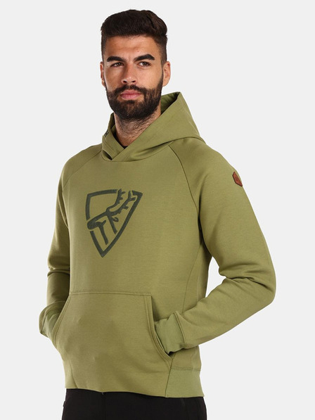 Kilpi Khaki pánská bavlněná mikina Kilpi FJELA-M