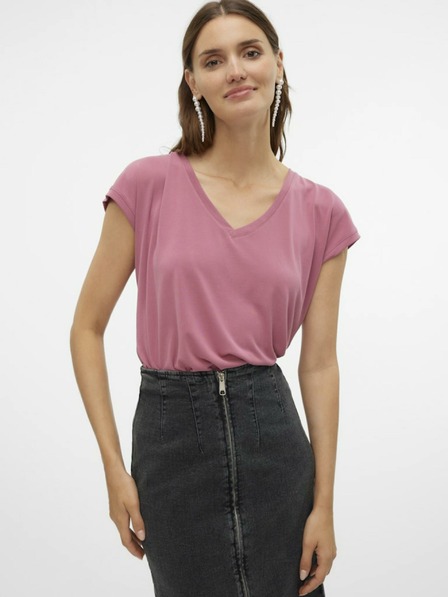 Vero Moda Růžové dámské tričko Vero Moda Filli