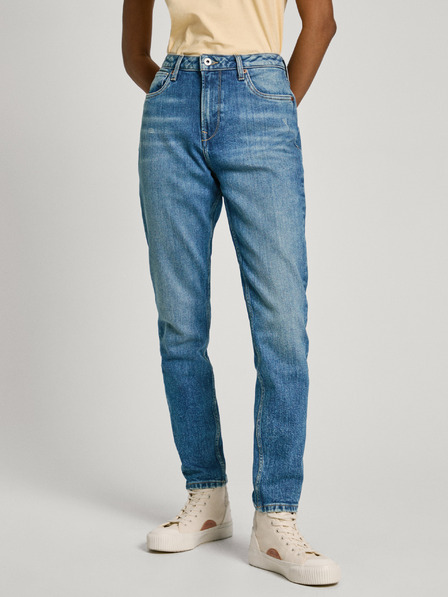 Pepe Jeans Modré dámské straight fit džíny Jeans Pepe Jeans