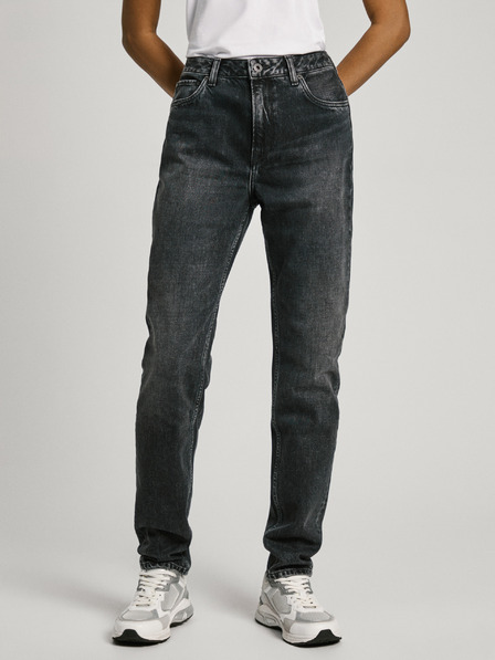Pepe Jeans Černé dámské straight fit džíny Pepe Jeans