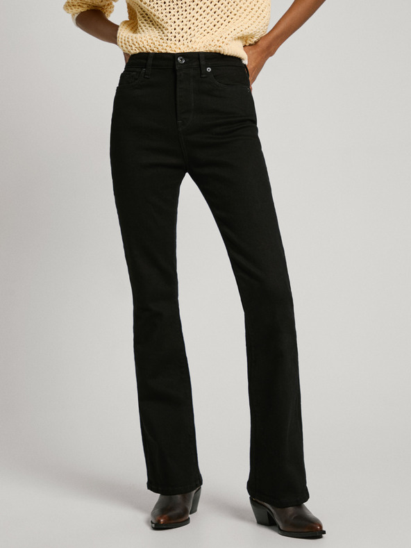 Pepe Jeans Černé dámské flared fit džíny Jeans Pepe Jeans