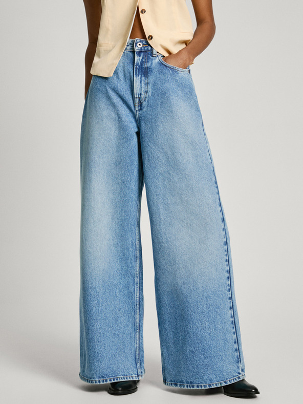 Pepe Jeans Světle modré dámské wide fit džíny Pepe Jeans