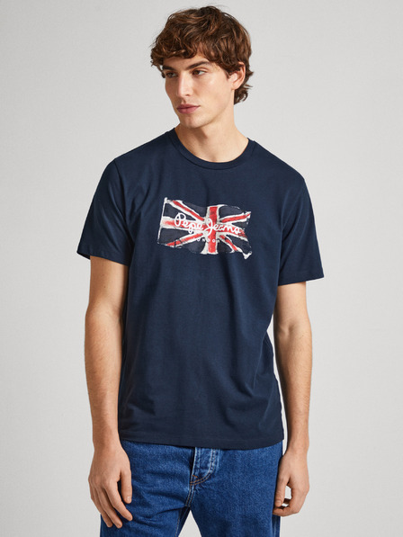 Pepe Jeans Tmavě modré pánské tričko Pepe Jeans