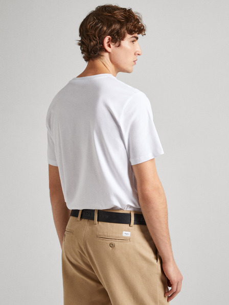 Pepe Jeans Bílé pánské tričko Pepe Jeans