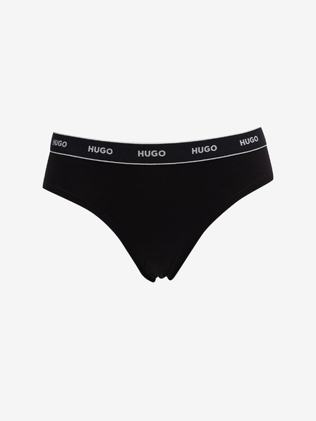 HUGO Sada tří kalhotek v černé, fialové a růžové barvě HUGO