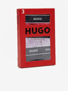 HUGO Sada tří dámských kalhotek v černé, růžové a fialové barvě HUGO