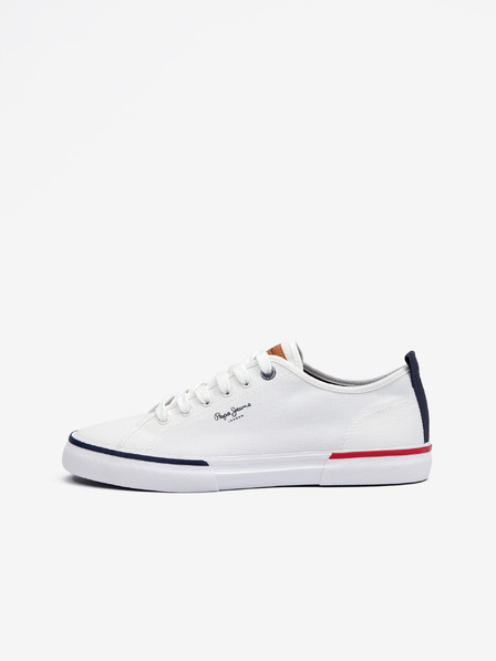 Pepe Jeans Bílé pánské tenisky Pepe Jeans Kenton Smart