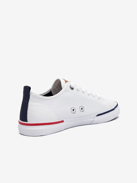 Pepe Jeans Bílé pánské tenisky Pepe Jeans Kenton Smart