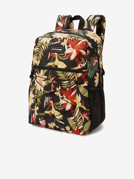 Dakine Béžovo-černý květovaný batoh Dakine Tardy Slip 25 l