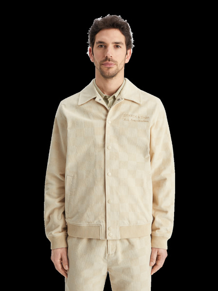 Scotch & Soda Krémová pánská manšestrová bunda Scotch & Soda College